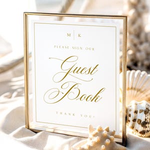 Classic Guest Book Sign, Please Sign Our Guest Book, Guest Book Sign Wedding, Gold Guest Book Sign, Wedding Guest Book Sign, DIY, Grace