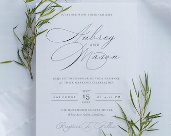 Script Wedding Invitation, Wedding Invitation Template, Wedding Invitation Suite, Wedding Invitation Set, Wedding Invites, Catherine