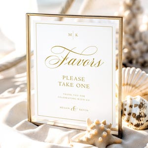 Classic Wedding Favor Sign, Wedding Favor Sign, Favor Sign Template, Favor Sign Printable, Wedding Favor Sign, Please Take One Sign, Grace