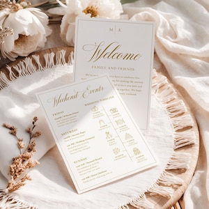 Classic Wedding Itinerary Template, Elegant Editable Itinerary Timeline, Corjl Template, Grace