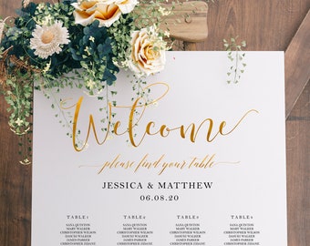 Etsy Wedding Seating Chart Template