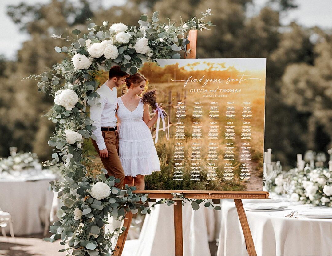 Seating Chart Photo, Seating Chart Template, Seating Chart Wedding