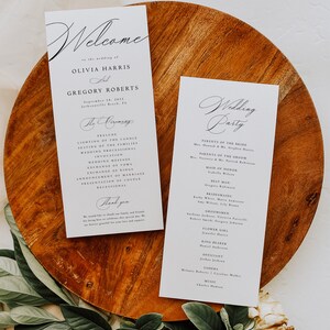 Script Wedding Program Template, Ceremony Program, Program Printable, Wedding Program Template Download, Program Template, Catherine image 3
