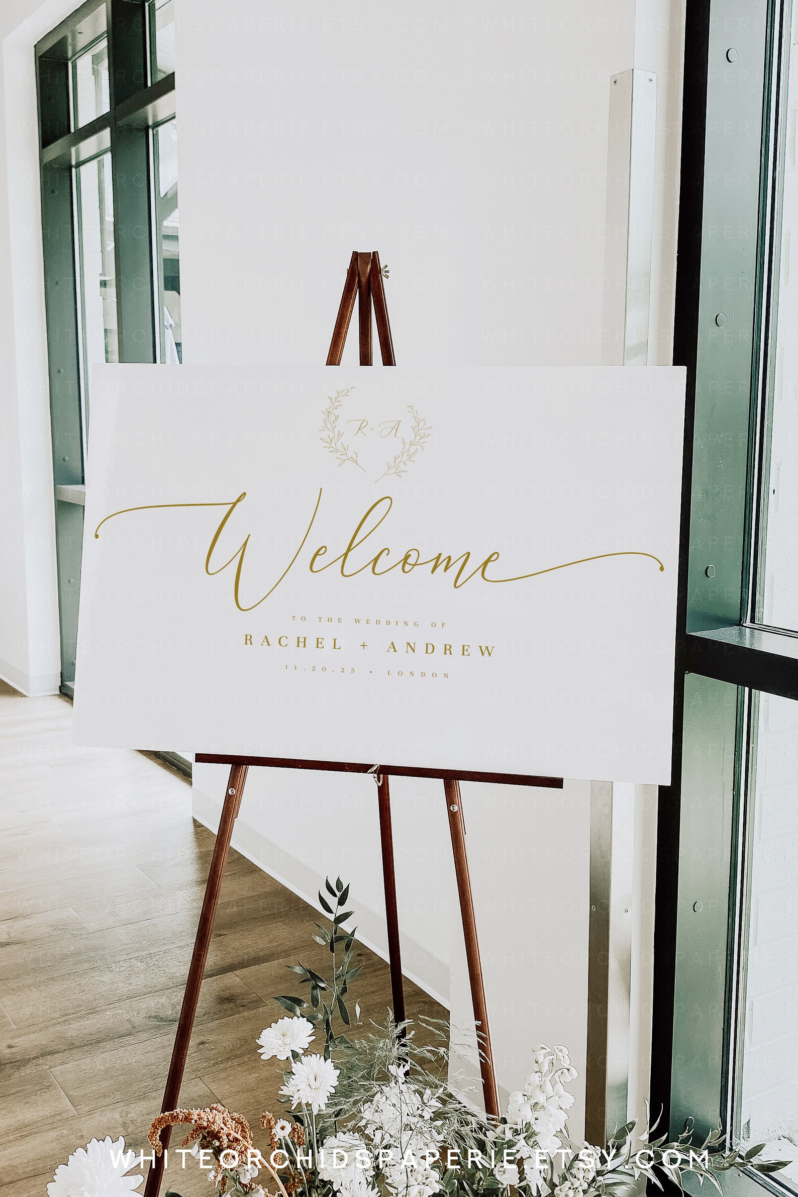 Gold Welcome Sign Wedding Welcome Sign Welcome Wedding Sign - Etsy