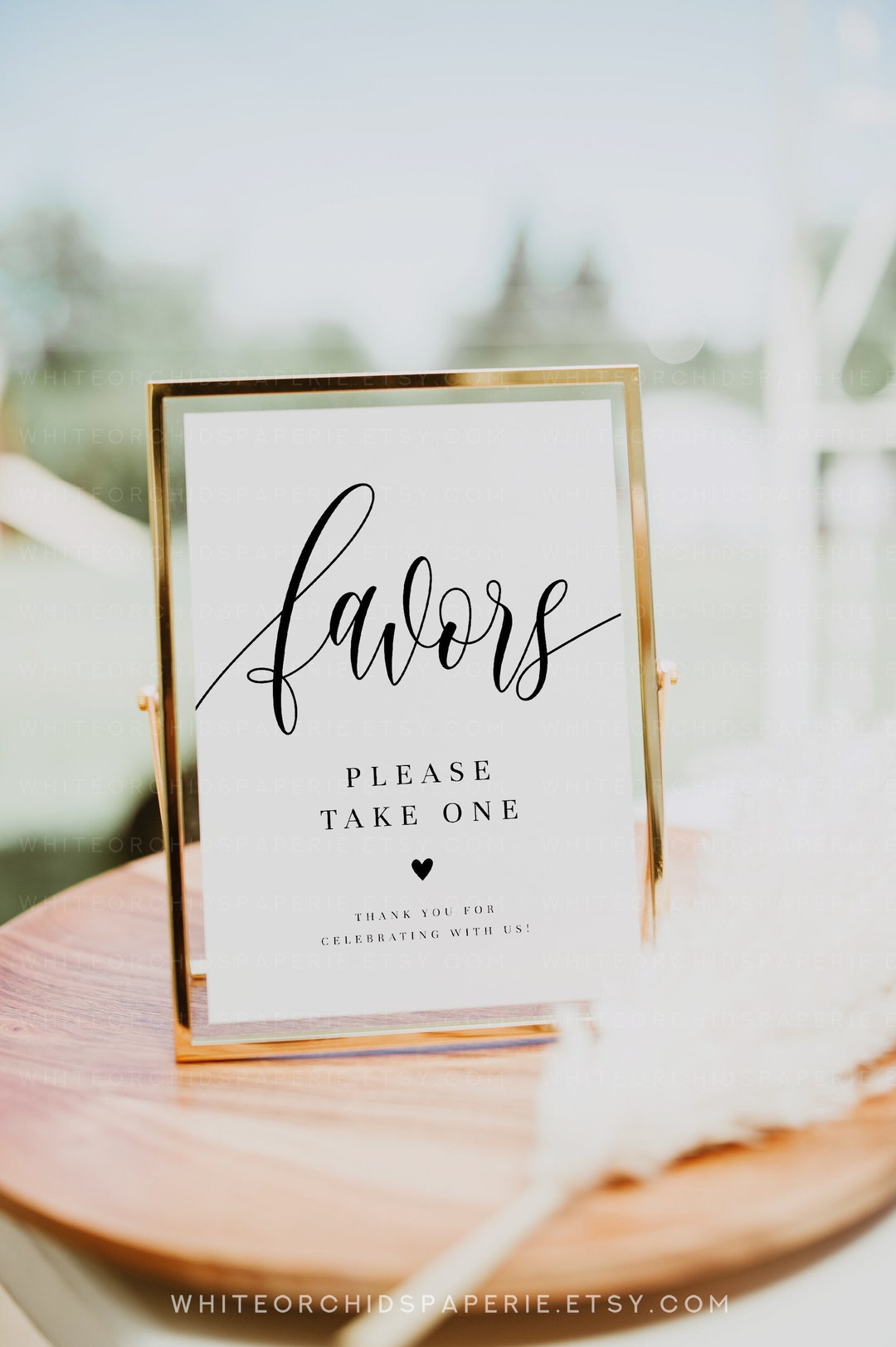 Calligraphy Wedding Favor Sign, Favor Sign Template, Wedding Favor Sign ...
