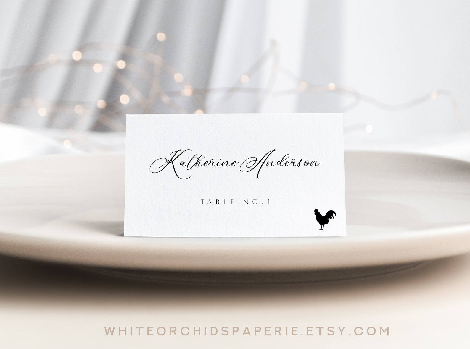 Wedding Place Card With Meal Choice Place Card Template Etsy