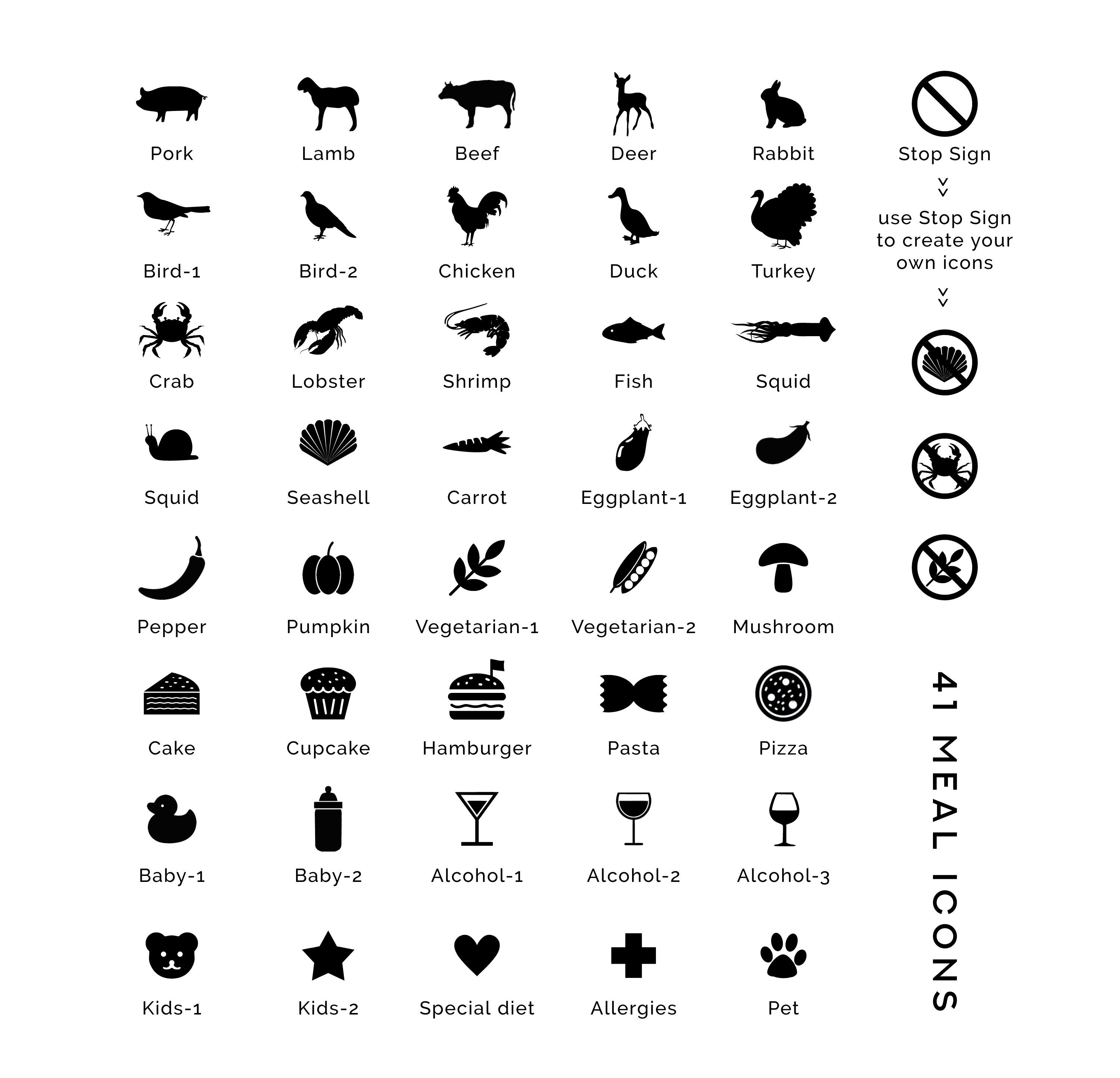 Wedding Place Card With Meal Choice Place Card Template Etsy