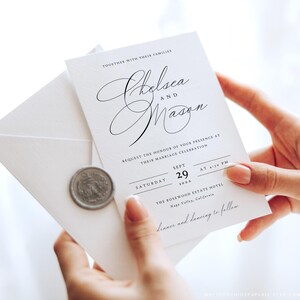 Script Wedding Invitation, Wedding Invitation Template, Wedding Invitation Suite, Wedding Invitation Set, Wedding Invites, Catherine image 8