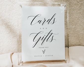 Cards and Gifts Sign for Wedding, Wedding Cards and Gift Sign, Cards and Gifts Sign Template, Cards and Gifts Printable, Corjl, Felicia