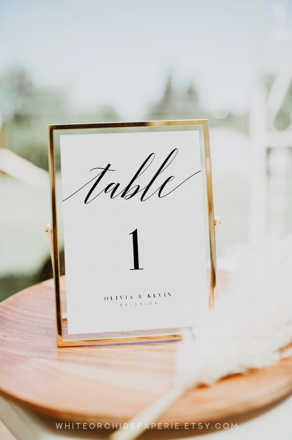 Table Numbers Wedding Table Numbers Template Table Numbers Etsy