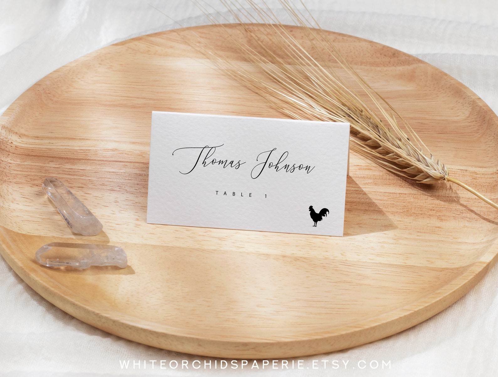 Place Cards With Meal Choice Table Place Cards With Meal Etsy