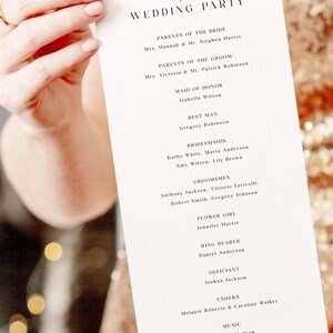 Wedding Program, Program Template, Minimalist Program, Ceremony Program, Program Printable, Program Template Wedding, Cynthia image 2