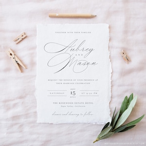 Script Wedding Invitation, Wedding Invitation Template, Wedding Invitation Suite, Wedding Invitation Set, Wedding Invites, Catherine image 2