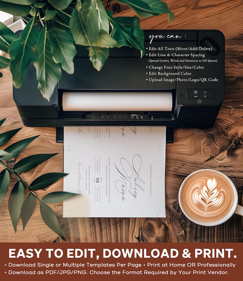 Script Wedding Invitation, Wedding Invitation Template, Wedding Invitation Suite, Wedding Invitation Set, Wedding Invites, Catherine image 9