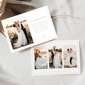 Classic Wedding Thank You Card, Photo Thank You Cards, Thank You Cards Template, Thank You Cards, Printable Thank You Cards, DIY, Grace