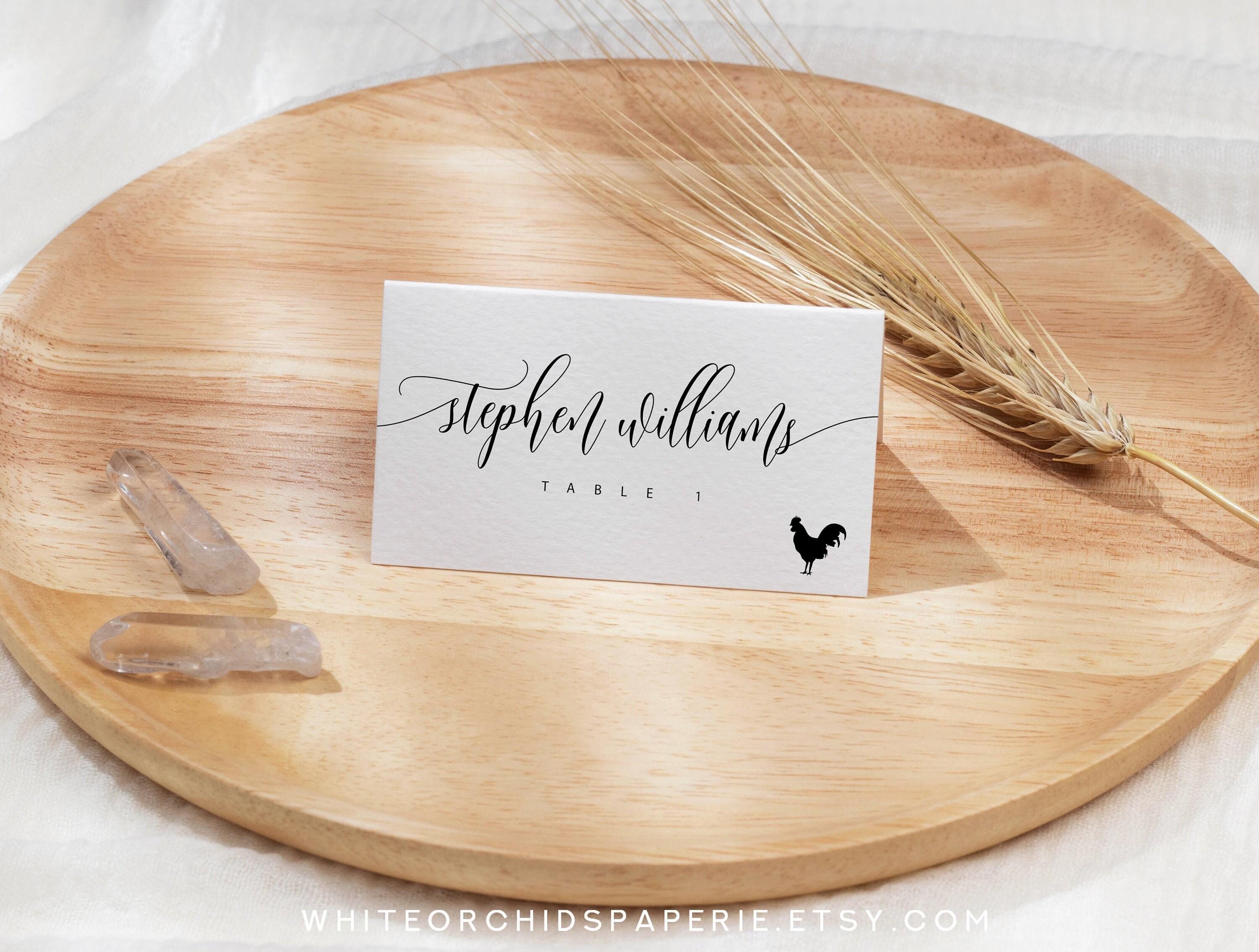 Place Cards Wedding Place Cards With Meal Choice Table Place Etsy