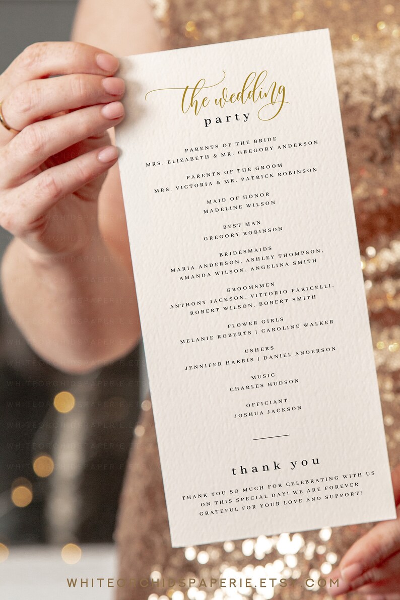 Wedding Program, Program Wedding, Program Template, Program For Wedding, Ceremony Program, Program Printable, Fully Editable, Stephanie image 2