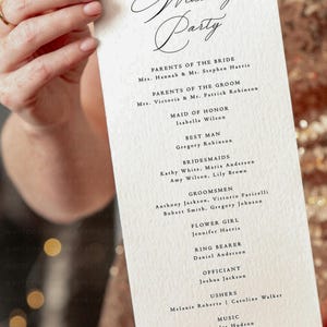 Script Wedding Program Template, Ceremony Program, Program Printable, Wedding Program Template Download, Program Template, Catherine image 2