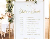 Classic Wedding Order Of Events Sign, Timeline Wedding, Timeline Template, Order Of Events Sign Wedding, Editable Timeline Sign, Grace
