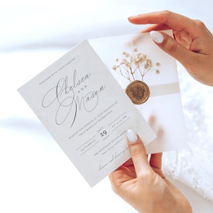 Script Wedding Invitation, Wedding Invitation Template, Wedding Invitation Suite, Wedding Invitation Set, Wedding Invites, Catherine image 7