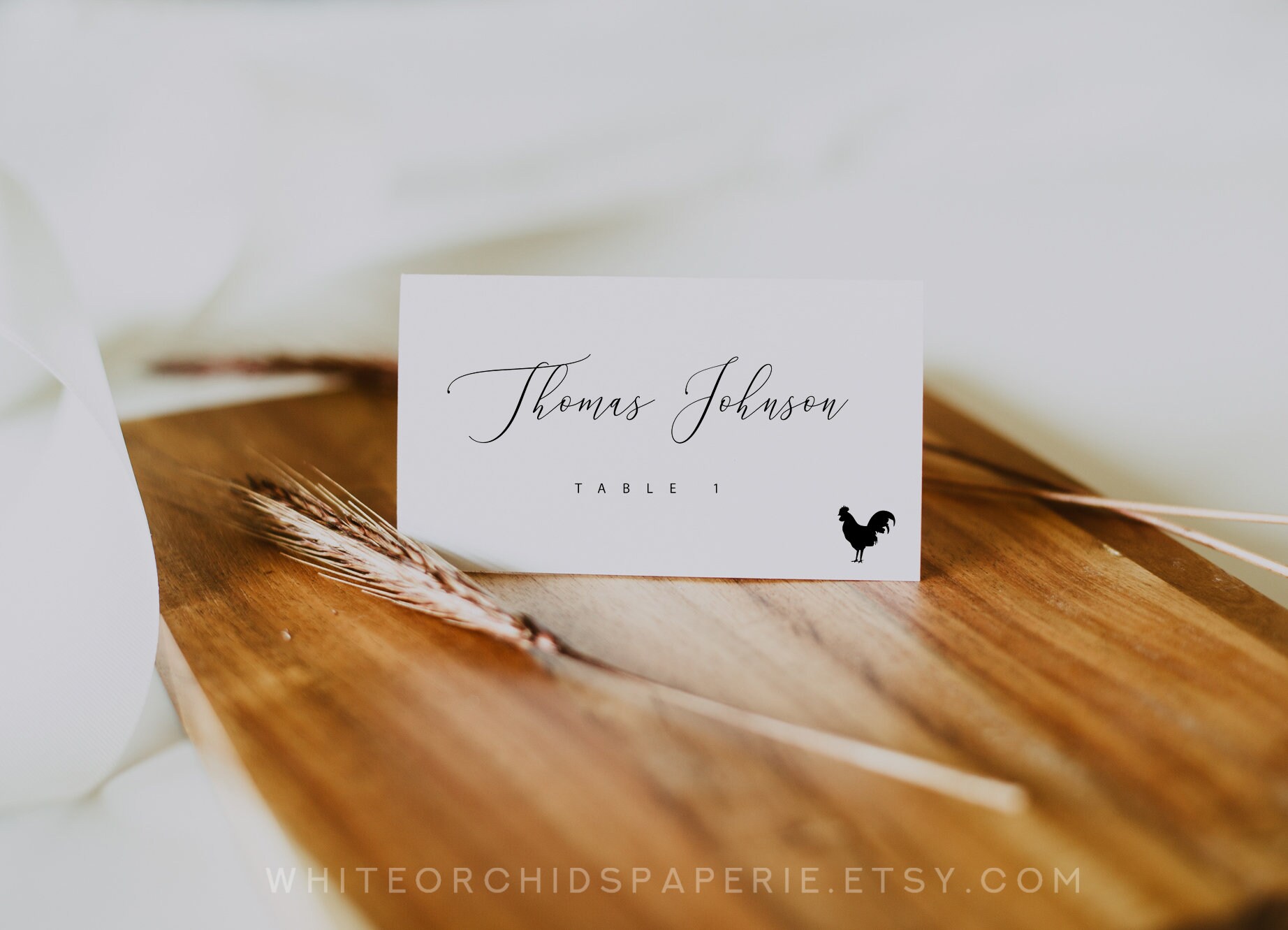 Place Cards With Meal Choice Table Place Cards With Meal Etsy