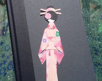Washi Origami Paper Doll and Bookmark Japanese Craft Kimono | Etsy
