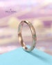 Art Deco Emerald wedding band Rose Gold opal wedding band women straight band vintage Milgrain band matching Stacking band  anniversary band 