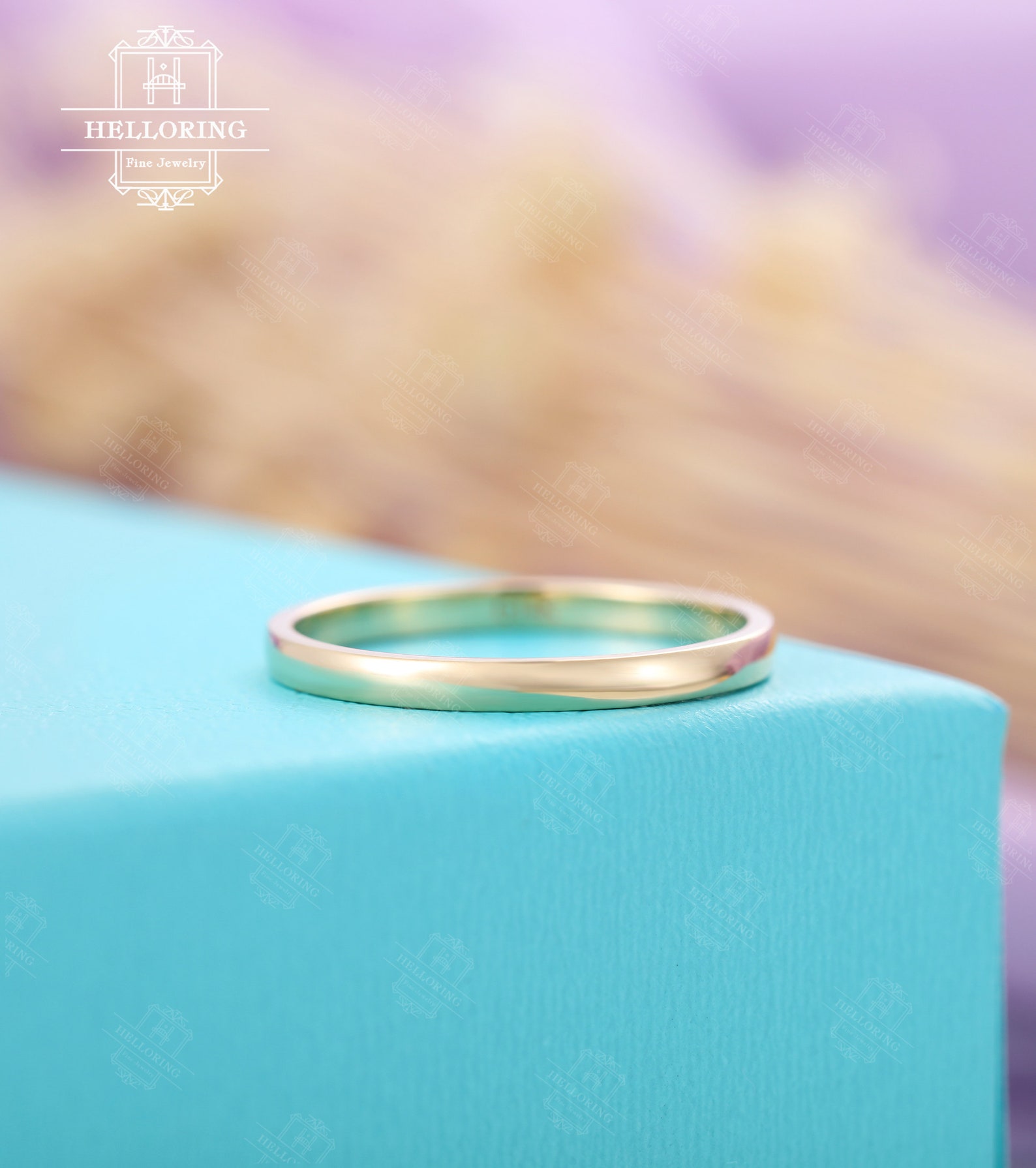 Plain Rose Gold Wedding Band Delicate Rings Dainty Wedding Etsy