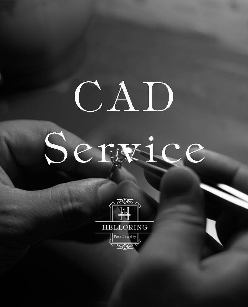 Servicio de diseño CAD de joyería / Diseño CAD de anillos de compromiso / Diseño CAD de alianzas de boda / Personalización de collares, pendientes, pulseras, anillos hechos a mano, etc. imagen 1