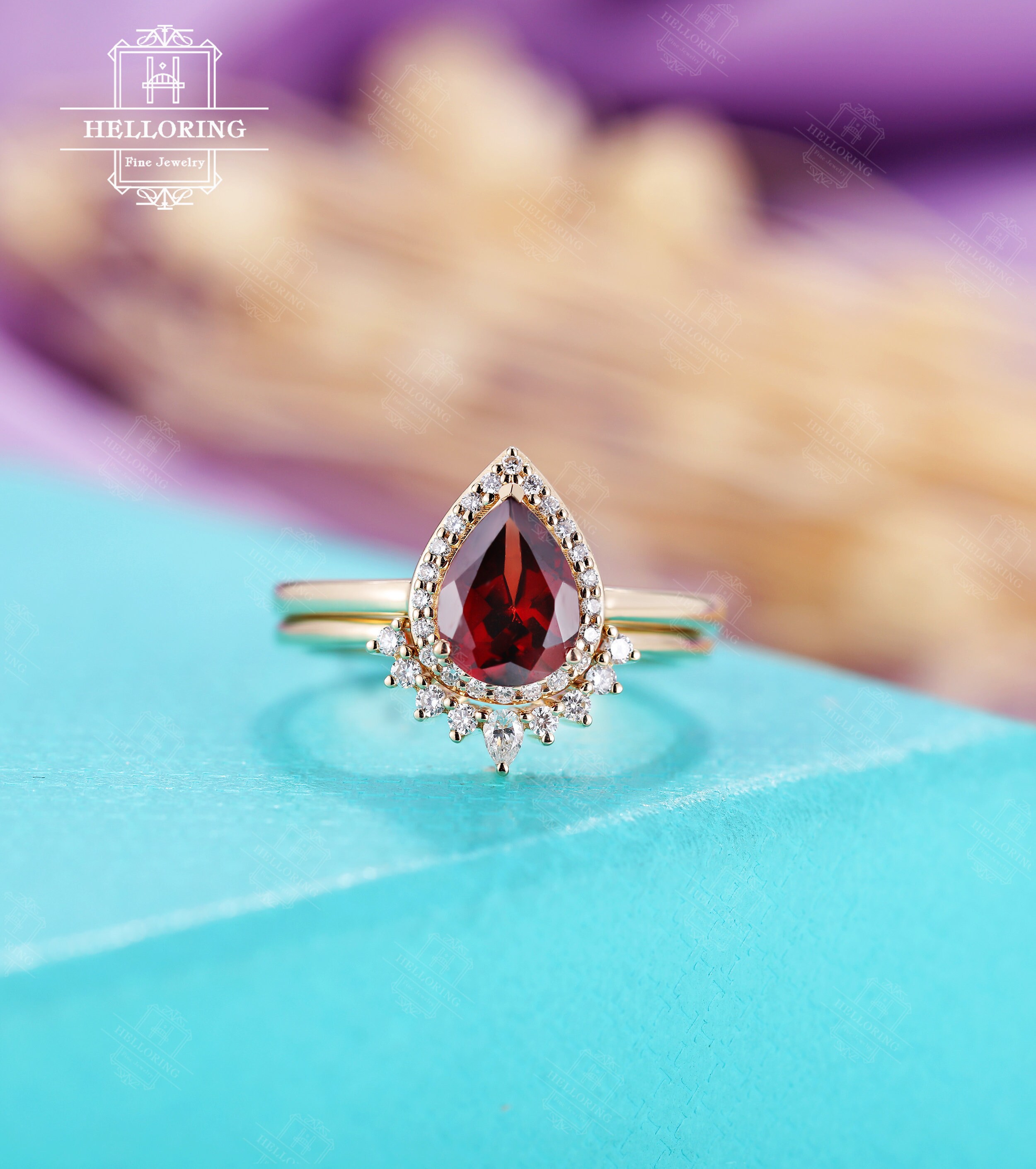 Vintage Garnet Engagement Rings