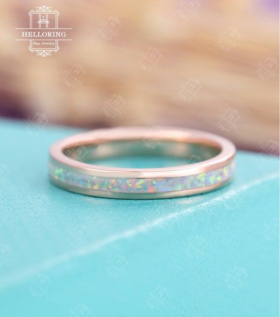 opal wedding band
