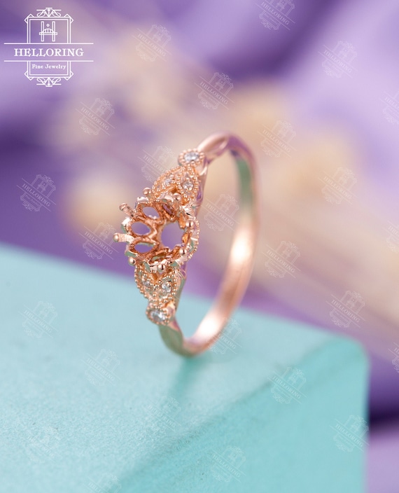 Vintage solitaire ring settings shop