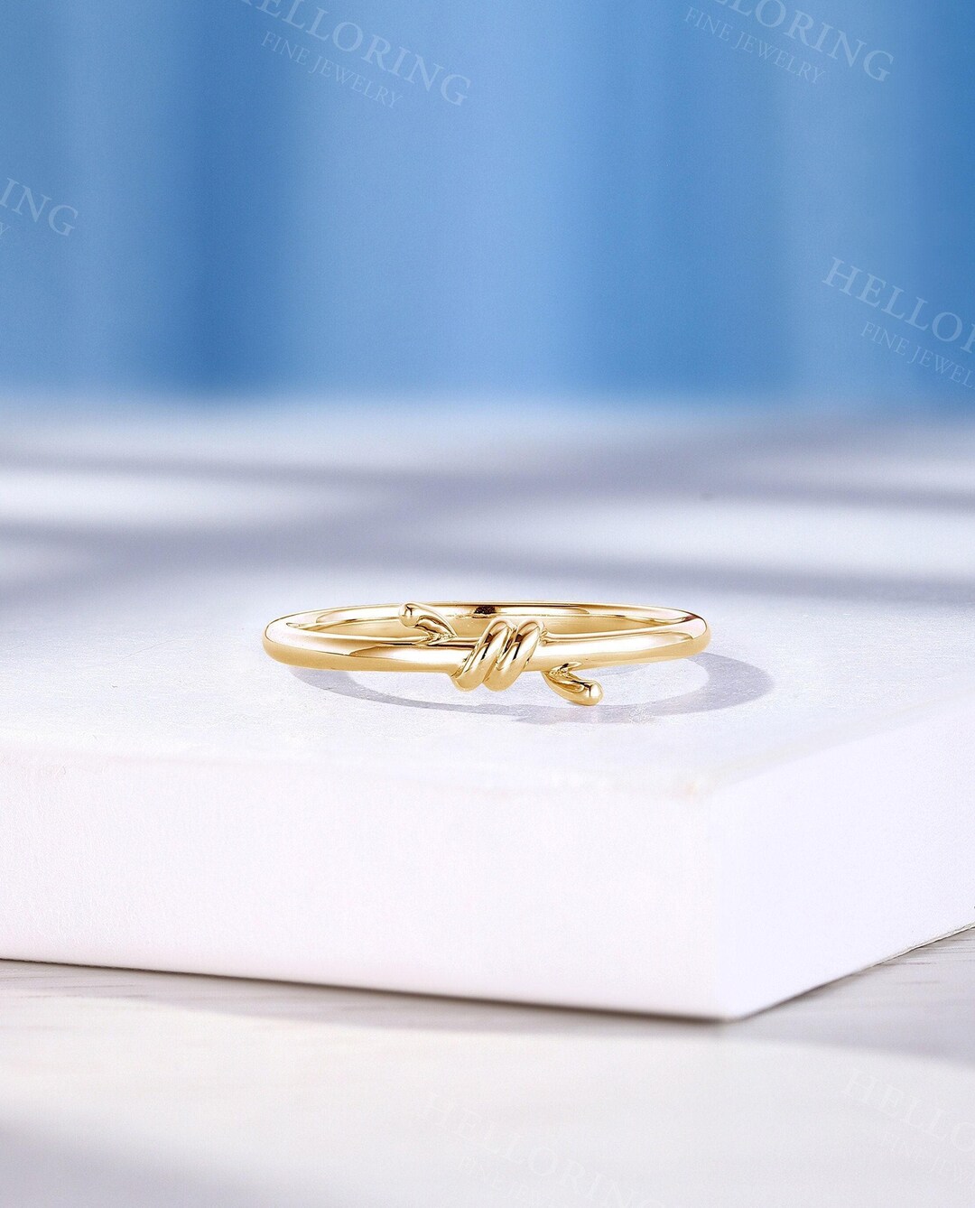 Dainty Knot Gold Ring,simple Stacking Rings,wedding Ring Gift for Love ...