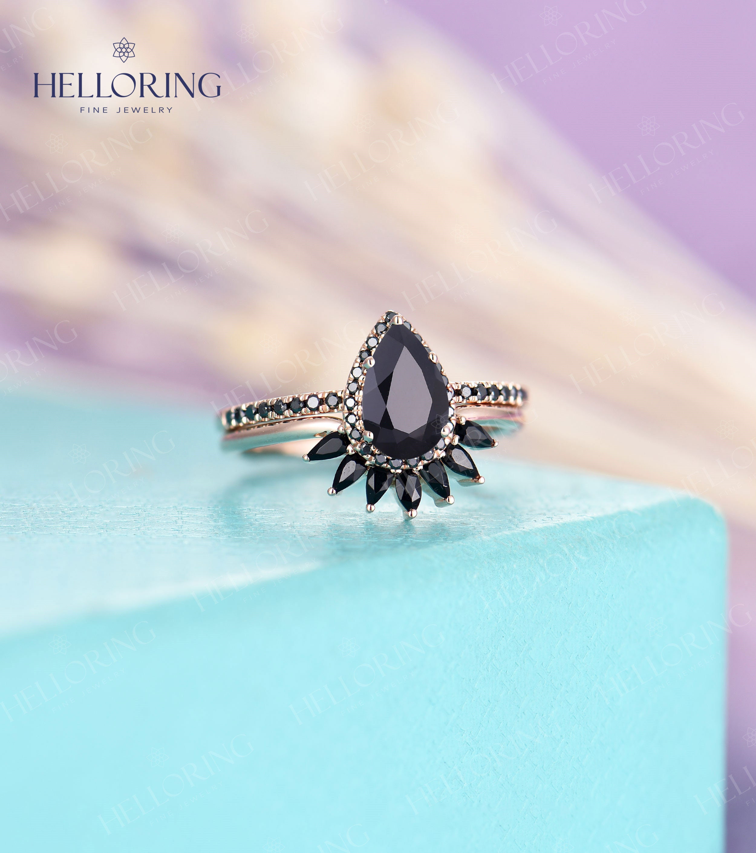 onyx diamond wedding ring