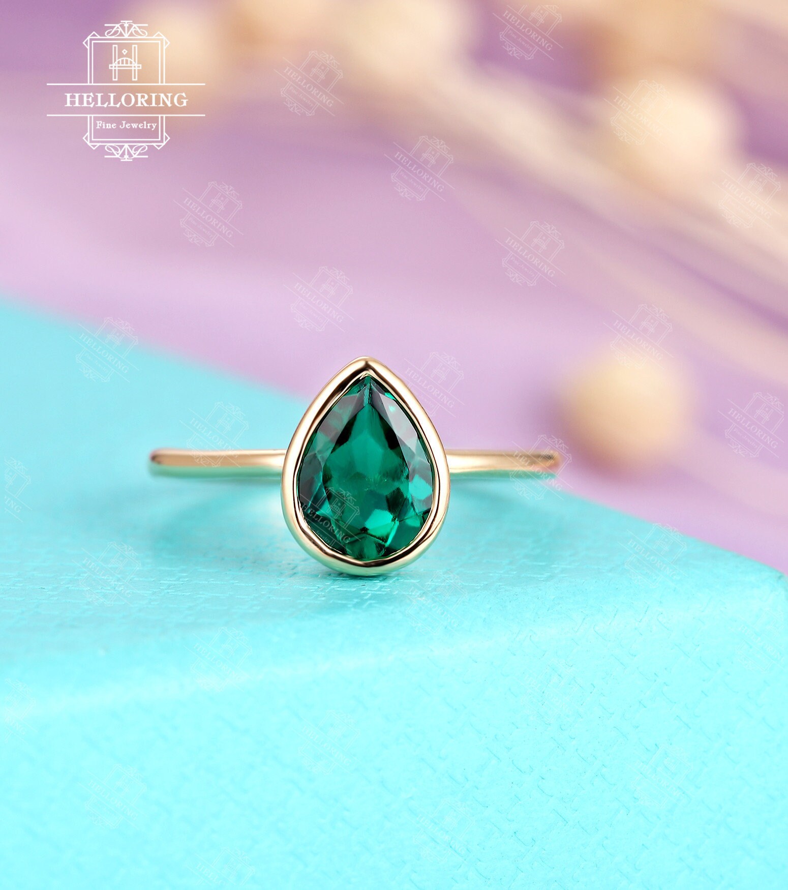 Simple pear shaped best sale ring