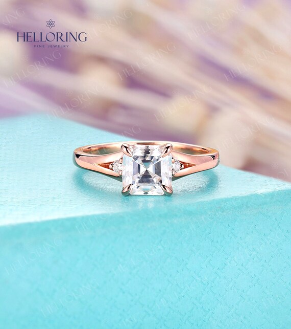 Simple engagement rings etsy discount