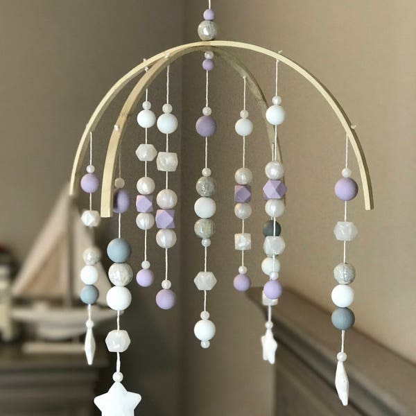 Nursery Mobile , Crib Mobile , Lavender Mobile