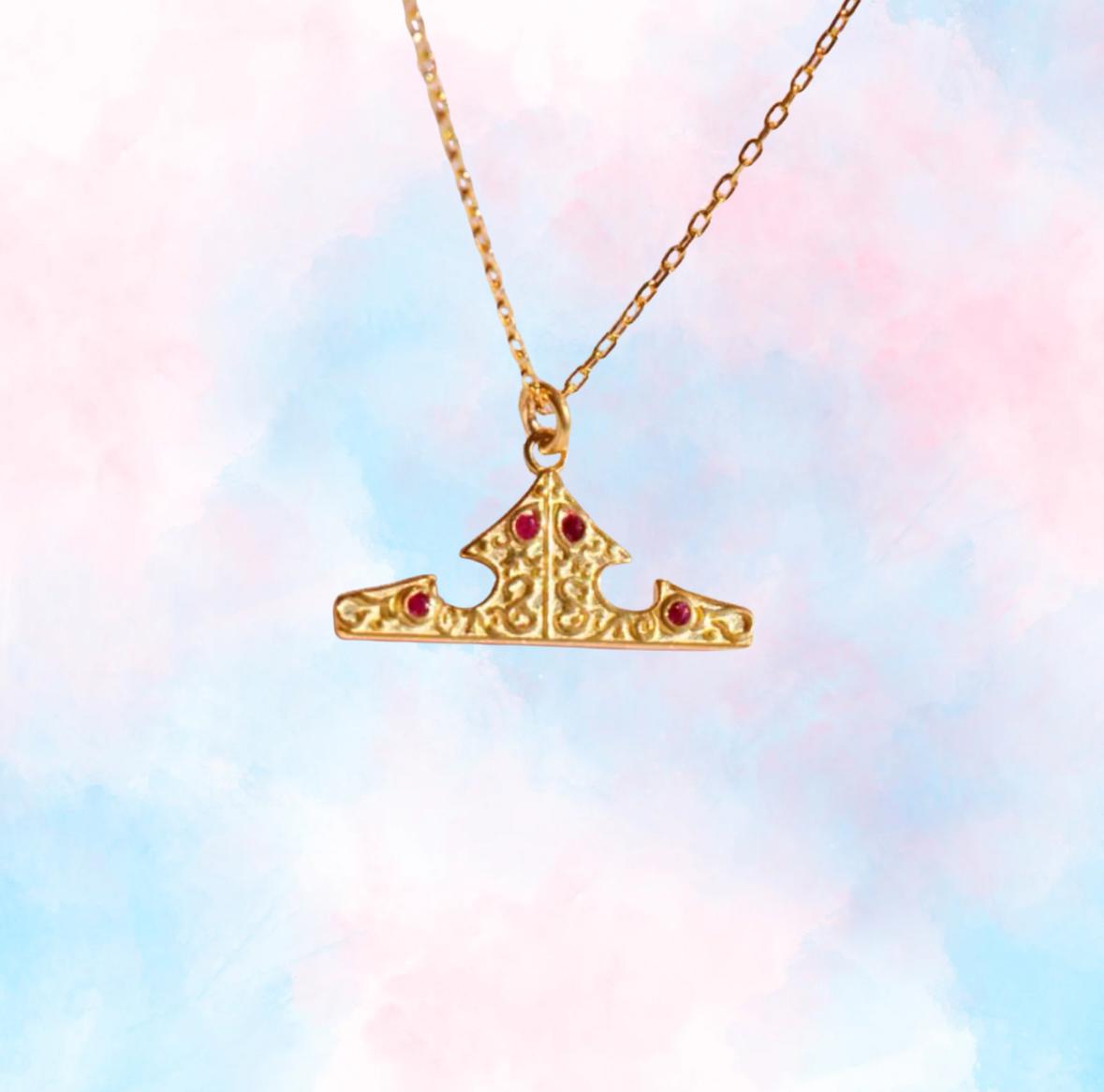 Sleeping Beauty Aurora Tiara Crown Necklace