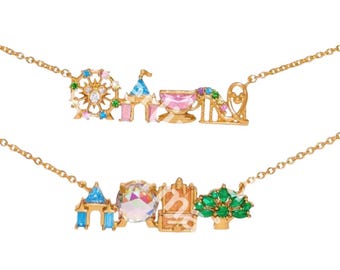 Walt Disney World and Disneyland Icons Crystal Necklace