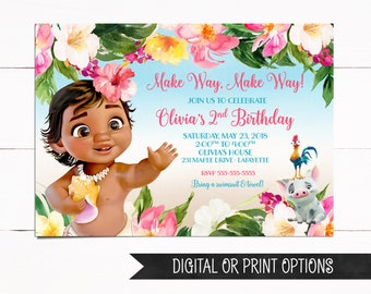 moana invitation etsy