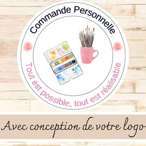 Etiquettes Adhésives personnalisées avec conception d'un logo sur mesure, stickers personnalisées, entreprise, mariage... logo sur-mesure