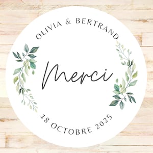 Etiquettes Autocollantes pour Mariage I Stickers personnalisés IStickers Mariage I  Cadeau de Mariage Autocollant Remerciement I