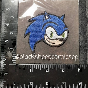 Custom Embroidered Sonic the Hedgehog Inspired Patch