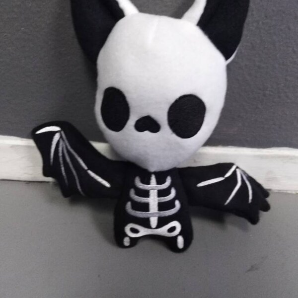 Skeleton Bat Plush Halloween Plush! MADE TO ORDER