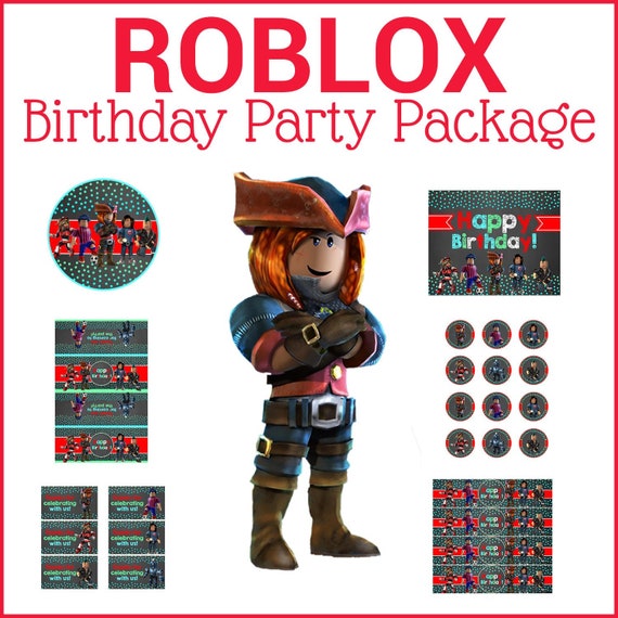 Roblox Birthday Party Package Chalkboard Teal Red Roblox Etsy - roblox pool party happy birthday sign pool party roblox party sign roblox party favors roblox birthday party printables 100973