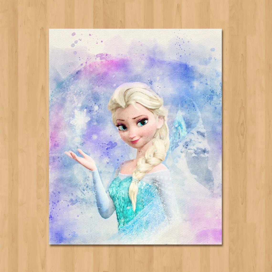 Frozen Elsa Watercolor Painting Print Printable Instant - Etsy