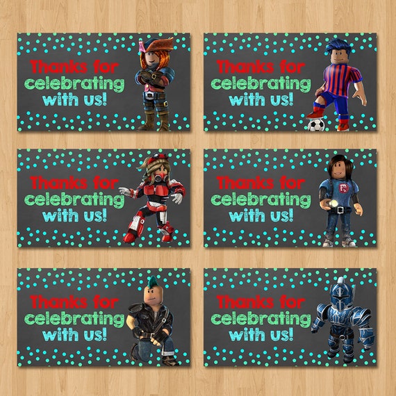 Roblox Birthday Party Tags Chalkboard Roblox Favor Tags Roblox Party Goody Bag Tags Roblox Party Favors Roblox Printables 100726 - roblox birthday printables