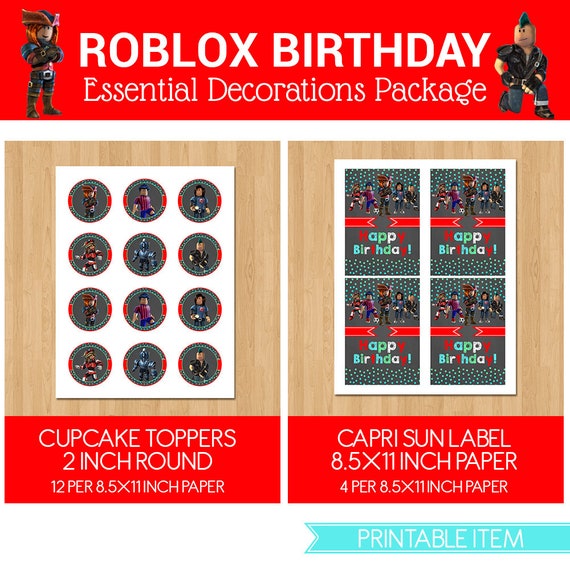 Roblox Birthday Party Package Chalkboard Teal Red Roblox Birthday Party Printables Roblox Party Favors Roblox Decor 100726 - roblox food tents chalkboard roblox birthday party