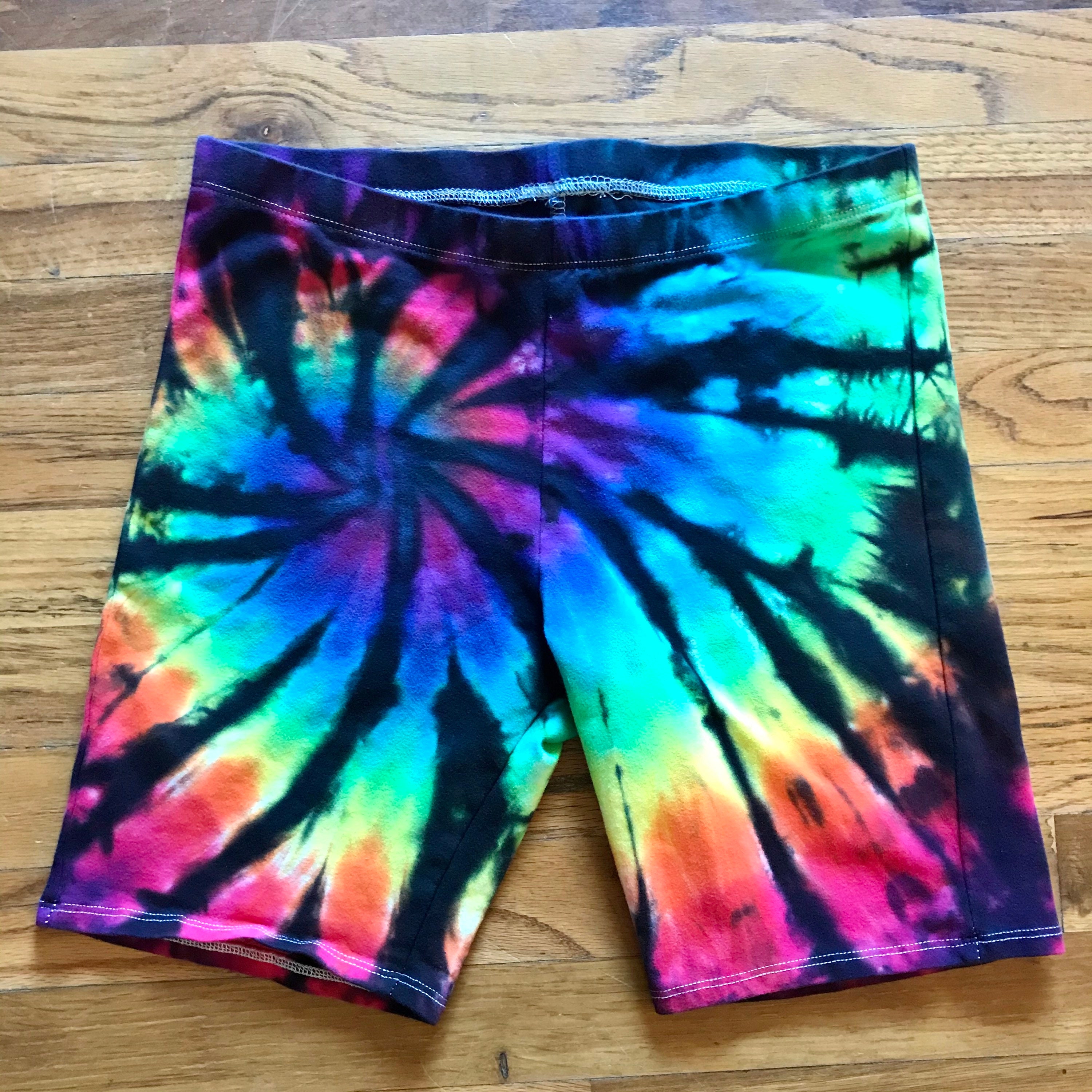 biker short tie dye