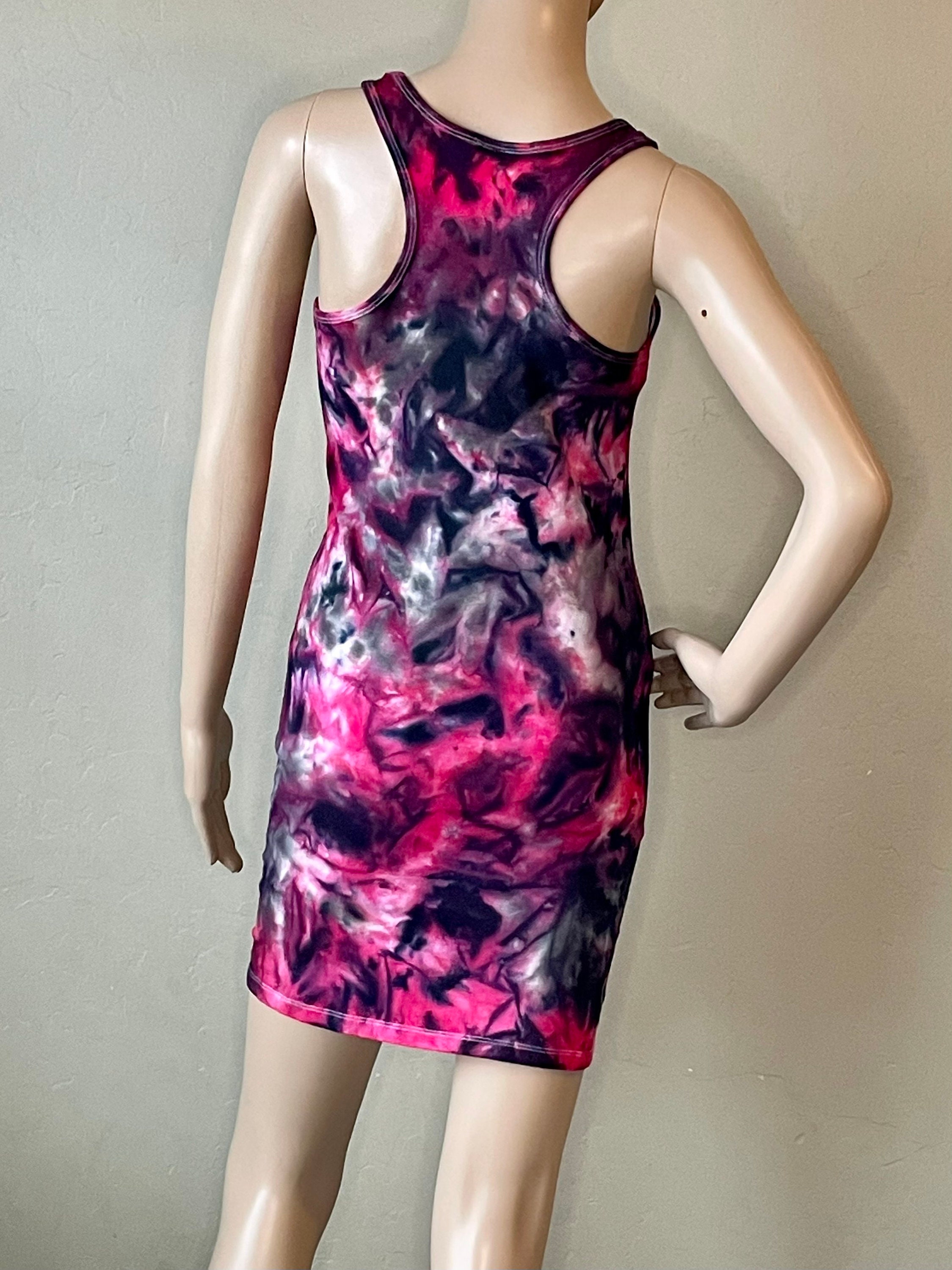 pink tie dye bodycon dress Tie-Dye Bodycon Maxi Dress main image 1